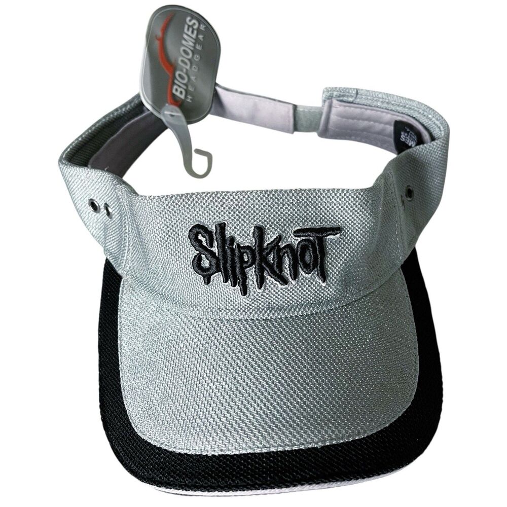 NEW Y2K 2002 Bio-Domes Slipknot Embroidered Logo Visor Cap Hat Heavy Metal Band